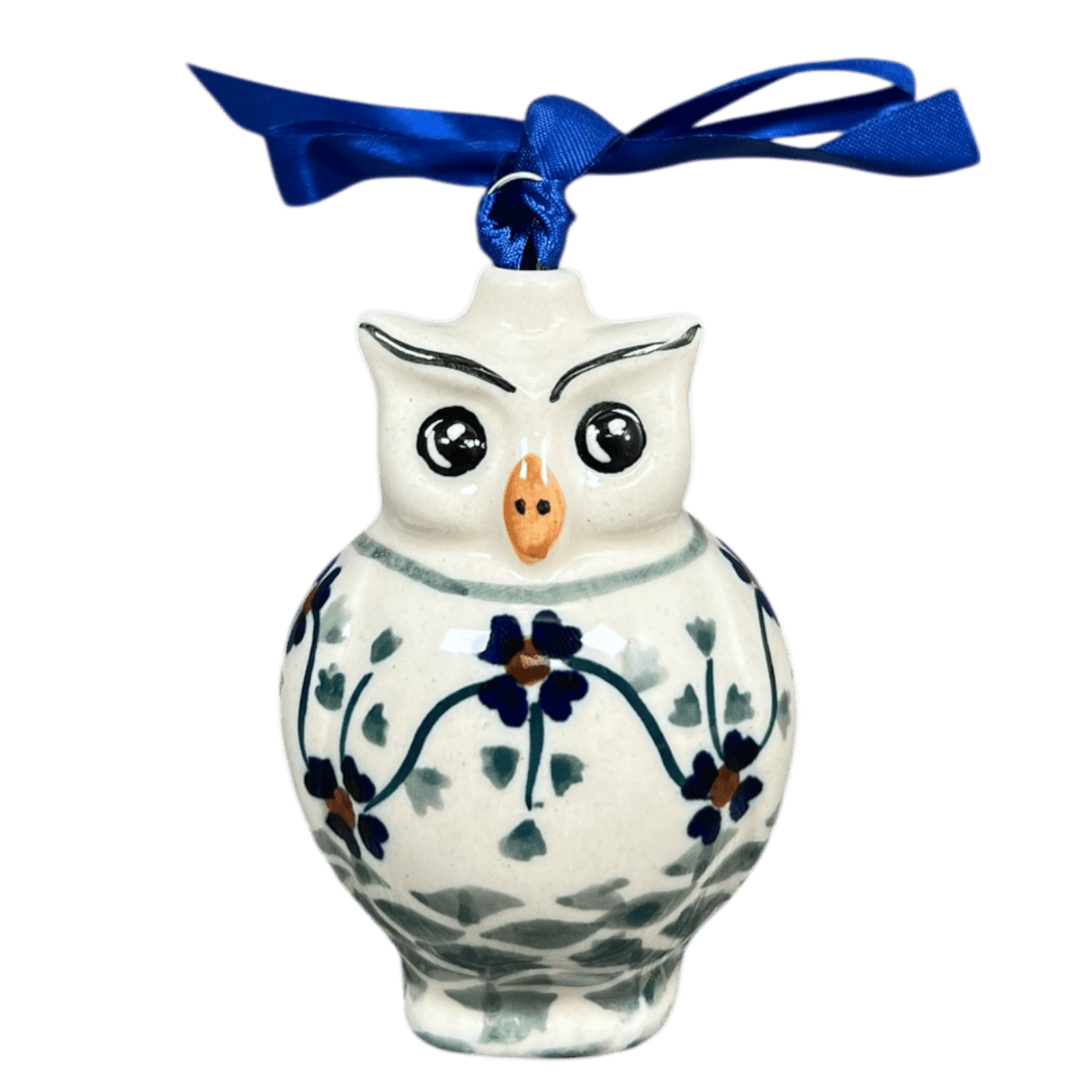 Ornament, Owl, 2" in "Woven Pansies" by Manufaktura | K026T-RV