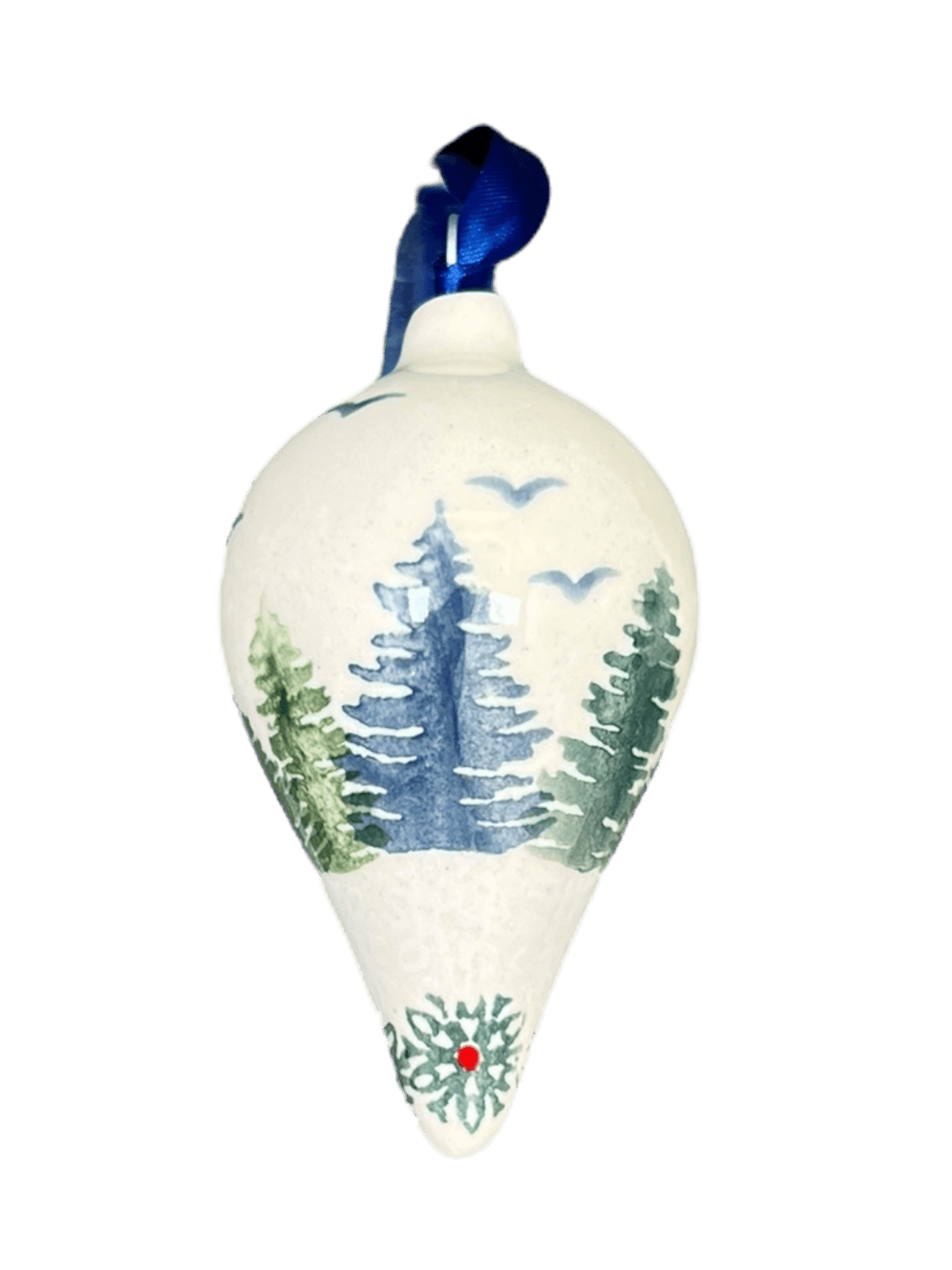 Ornament, Teardrop in "Pine Forest" by Manufaktura | K027S-PS29