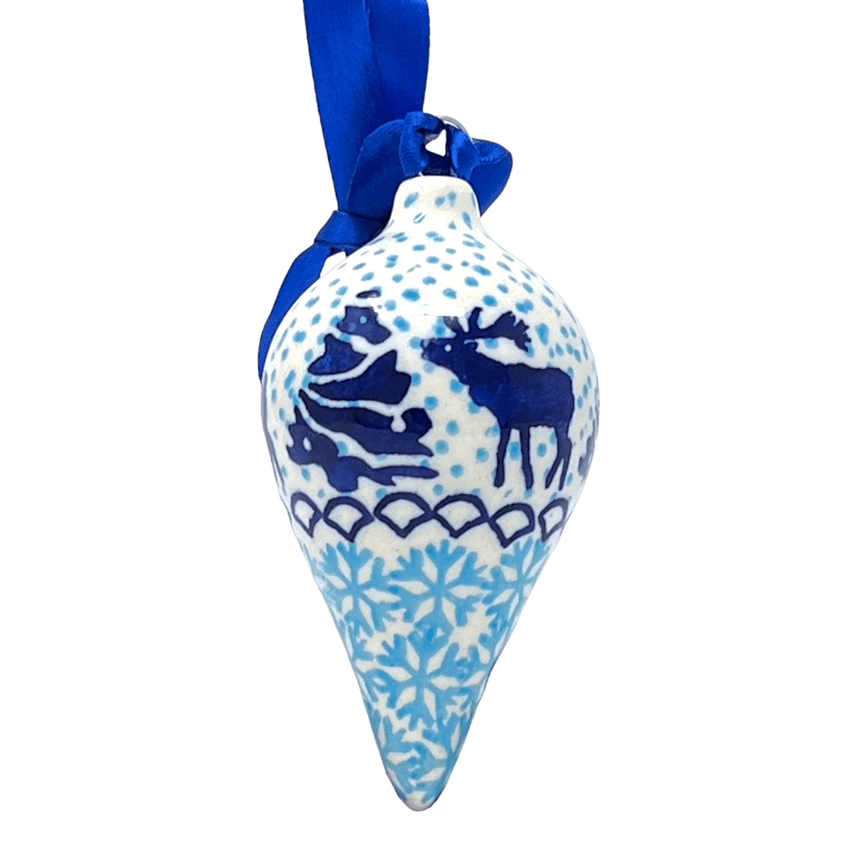 Ornament, Teardrop in "Peaceful Season" by Manufaktura | K027T-JG24