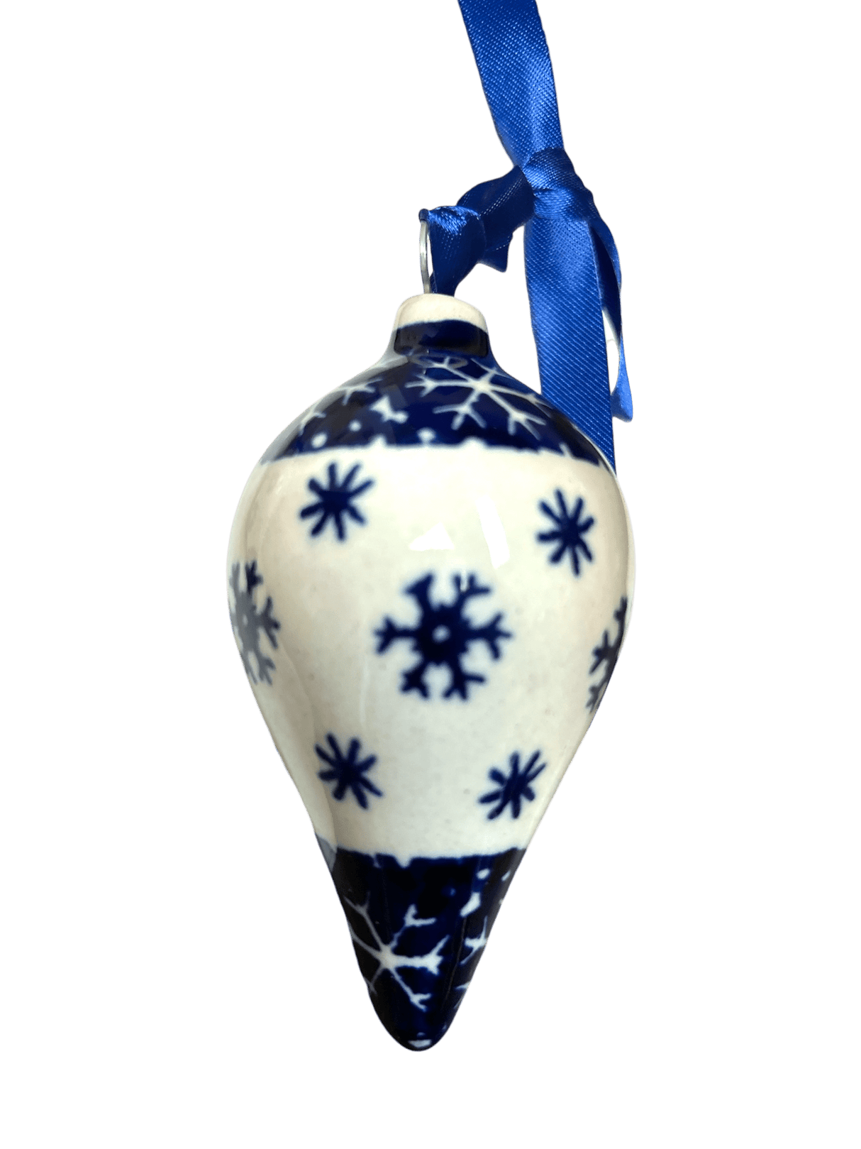 Ornament, Teardrop in "Snow Drift" by Manufaktura | K027T-PZ