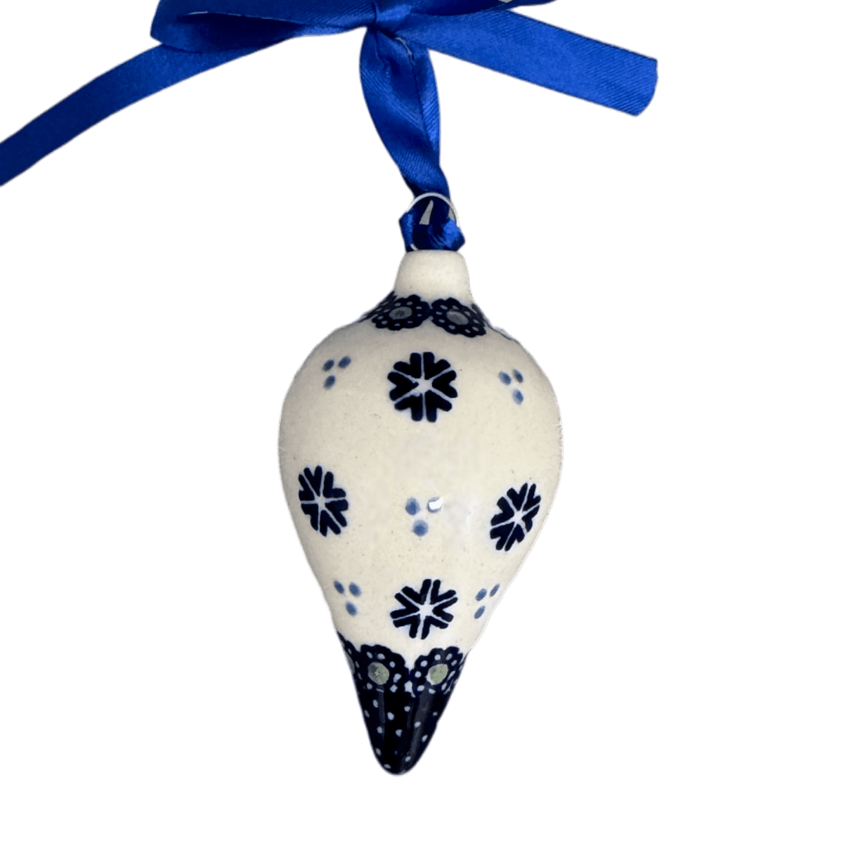 Ornament, Teardrop in "Snowy Pines" by Manufaktura | K027T-U22