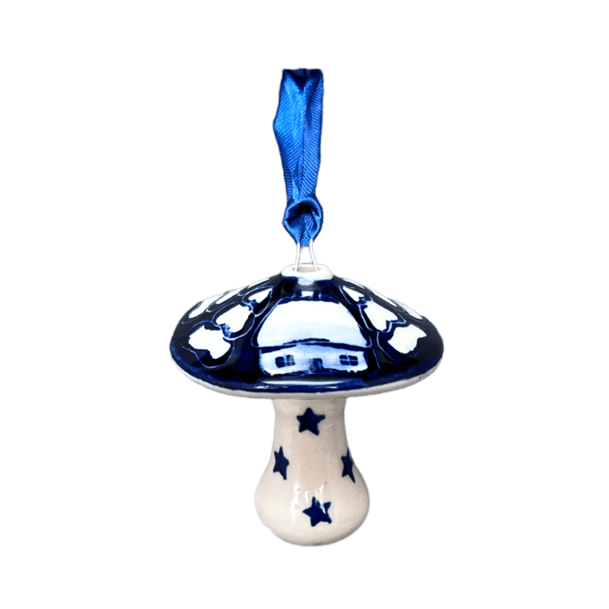 Ornament, Mushroom, 2.25" in "Winter's Eve" by Manufaktura | K029S-IBZ