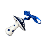 Ornament, Mushroom, 2.25" in "Winter's Eve" by Manufaktura | K029S-IBZ