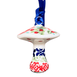 Ornament, Mushroom, 2.25" in "Pink Poinsettia" by Manufaktura | K029S-PS14