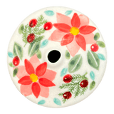 Ornament, Mushroom, 2.25" in "Pink Poinsettia" by Manufaktura | K029S-PS14