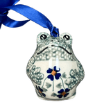 Ornament, Frog, 2" in "Woven Pansies" by Manufaktura | K046T-RV