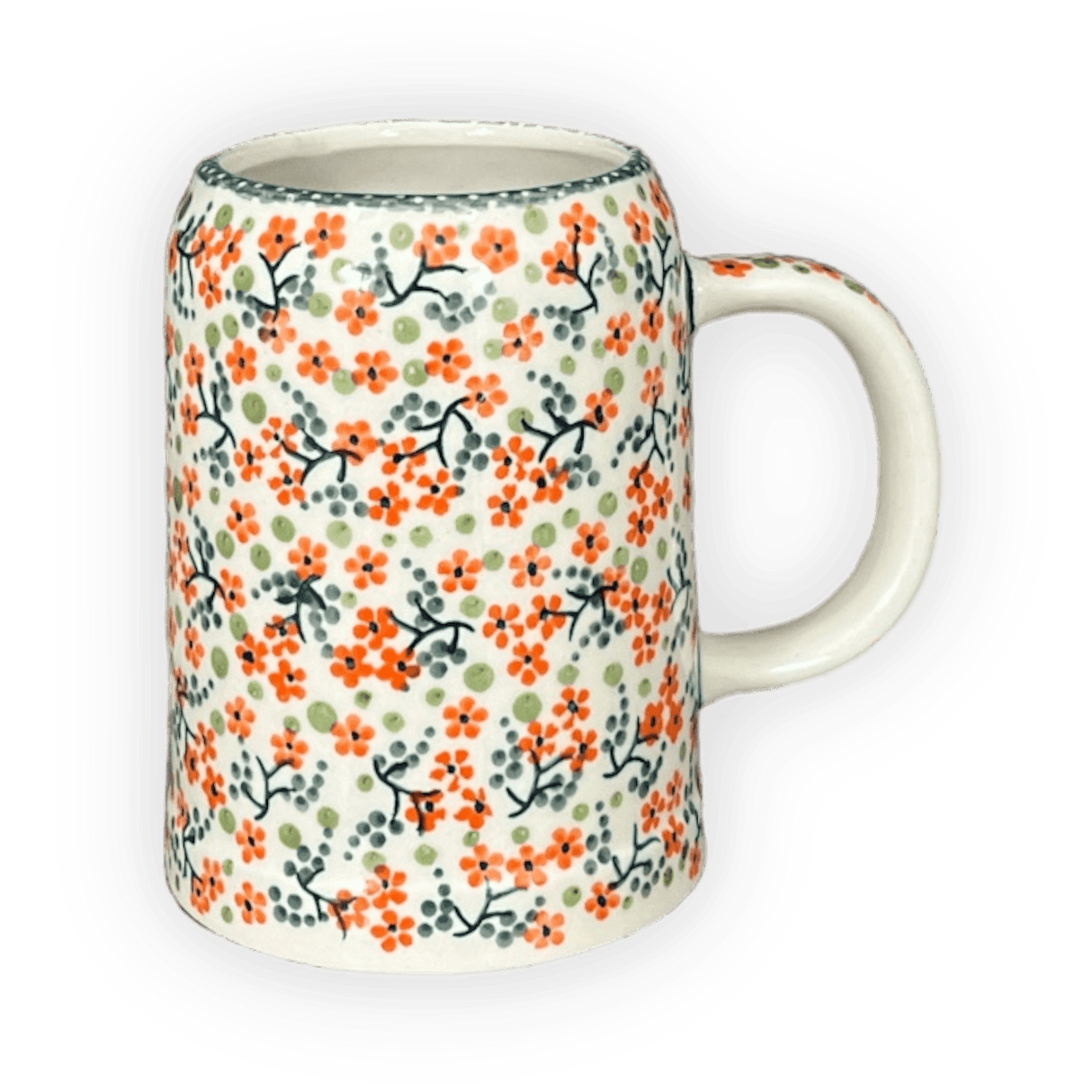 Tankard, 22 oz in "Peach Blossoms" by Manufaktura | K054S-AS46