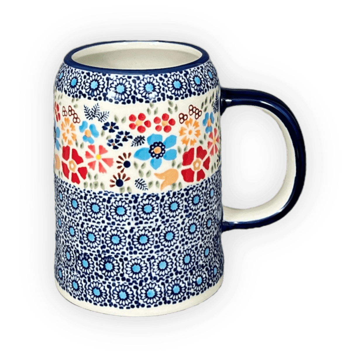 Tankard, 22 oz in "Festive Flowers" by Manufaktura | K054S-IZ16