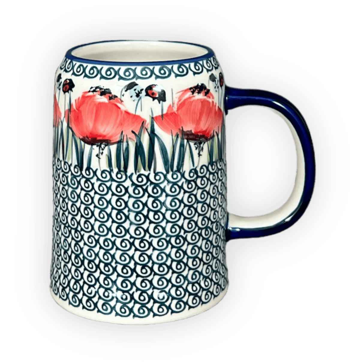 Drinking Glass, Tankard, 22 oz Small in "Poppy Paradise" by Manufaktura | K054S-PD01