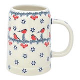 Drinking Glass, Tankard, 22 oz Small in "Red Bird" by Manufaktura | K054T-GILE