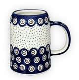 Drinking Glass, Tankard, 22 oz Small in "Peacock Dot" by Manufaktura | K054U-54K