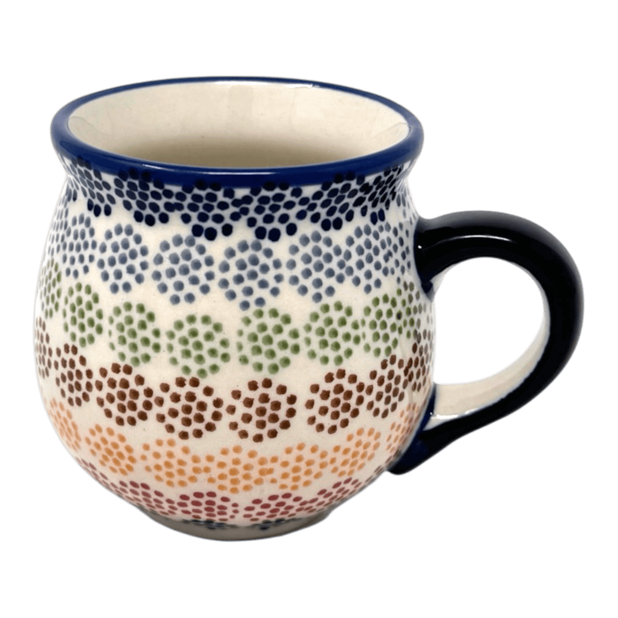 Mug, Belly Mug, Small, 7 oz in "Speckled Rainbow" by Manufaktura | K067M-AS37