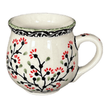 Mug, Belly Mug, Small, 7 oz in "Cherry Blossoms" by Manufaktura | K067S-DPGJ