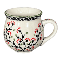A picture of a Polish Pottery Small Belly Mug (Cherry Blossom) | K067S-DPGJ as shown at PolishPotteryOutlet.com/products/small-belly-mug-cherry-blossom-k067s-dpgj