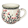 Polish Pottery Small Belly Mug (Cherry Blossom) | K067S-DPGJ at PolishPotteryOutlet.com
