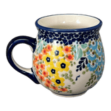 Mug, Belly Mug, Small, 7 oz in "Brilliant Garden" by Manufaktura | K067S-DPLW