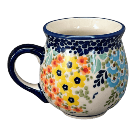 Mug, Belly Mug, Small, 7 oz in "Brilliant Garden" by Manufaktura | K067S-DPLW