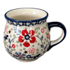Polish Pottery Small Belly Mug (Full Bloom) | K067S-EO34 at PolishPotteryOutlet.com