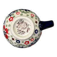 A picture of a Polish Pottery Small Belly Mug (Full Bloom) | K067S-EO34 as shown at PolishPotteryOutlet.com/products/small-belly-mug-full-bloom-k067s-eo34