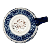 A picture of a Polish Pottery Small Belly Mug (Blue Life) | K067S-EO39 as shown at PolishPotteryOutlet.com/products/small-belly-mug-blue-life-k067s-eo39