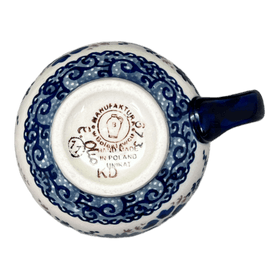 Polish Pottery Small Belly Mug (Blue Life) | K067S-EO39 Additional Image at PolishPotteryOutlet.com