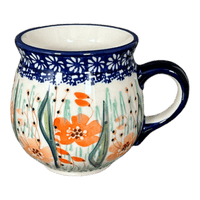 A picture of a Polish Pottery Small Belly Mug (Sun Kissed Garden) | K067S-GM15 as shown at PolishPotteryOutlet.com/products/small-belly-mug-sun-kissed-garden-k067s-gm15