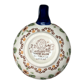 Polish Pottery Small Belly Mug (Mediterranean Blossoms) | K067S-P274 Additional Image at PolishPotteryOutlet.com
