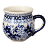Polish Pottery Small Belly Mug (Duet in Blue) | K067S-SB01 at PolishPotteryOutlet.com