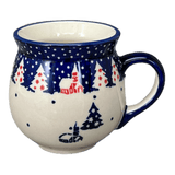 Mug, Belly Mug, Small, 7 oz in "Christmas Chapel" by Manufaktura | K067T-CHDK