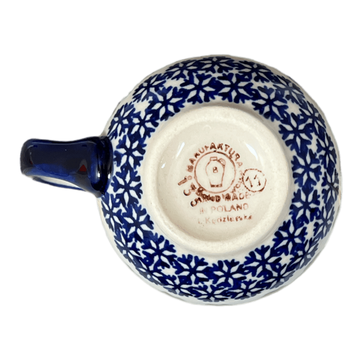 Mug, Belly Mug, Small, 7 oz in "Holly In Bloom" by Manufaktura | K067T-IN13