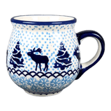 Mug, Belly Mug, Small, 8 oz in "Peaceful Season" by Manufaktura | K067T-JG24