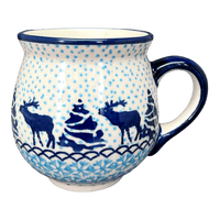 A picture of a Polish Pottery Small Belly Mug (Peaceful Season) | K067T-JG24 as shown at PolishPotteryOutlet.com/products/small-belly-mug-peaceful-season-k067t-jg24