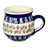 Mug, Belly Mug, Small, 7 oz in "Holiday Cheer" by Manufaktura | K067T-NOS2