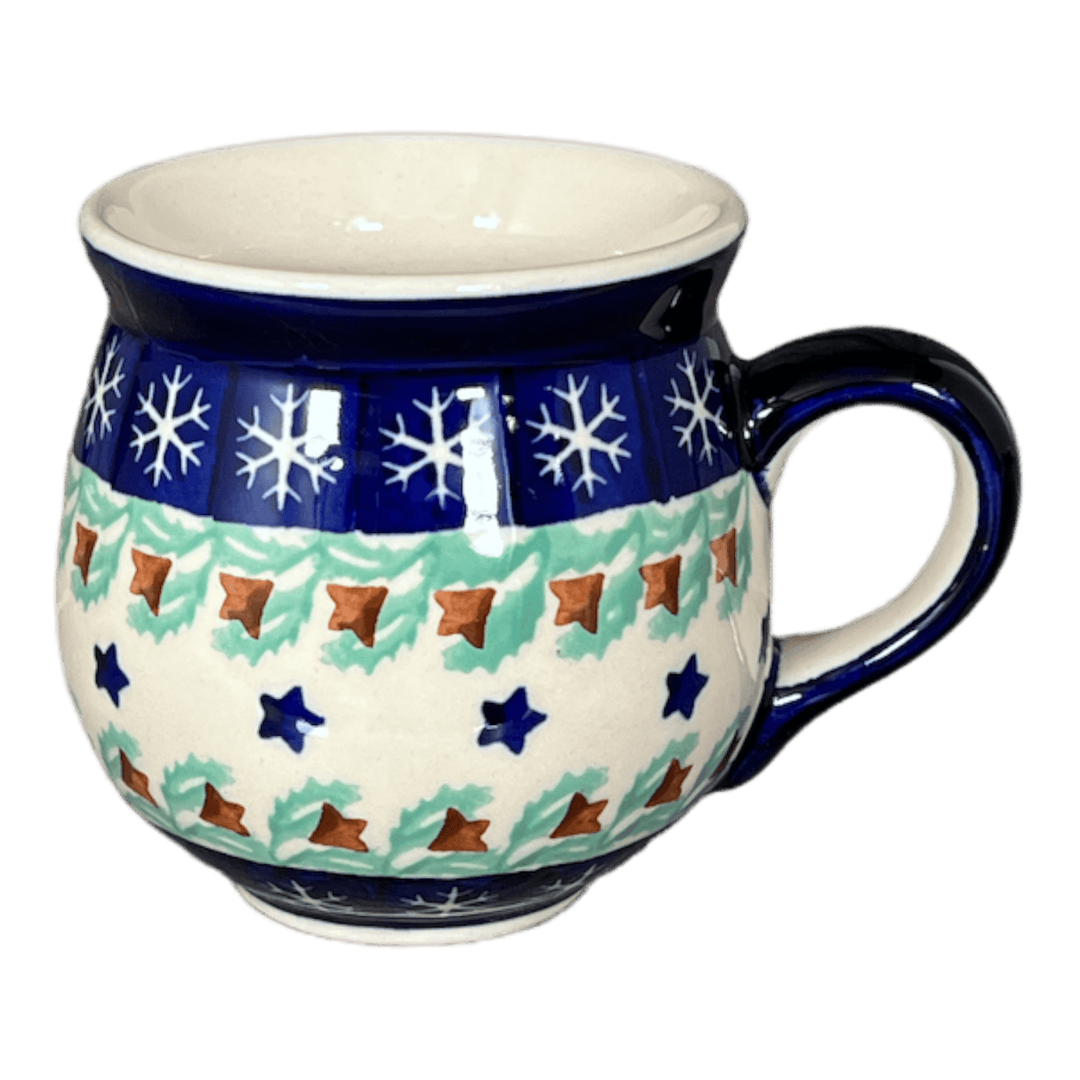 Mug, Belly Mug, Small, 7 oz in "Starry Wreath" by Manufaktura | K067T-PZG