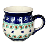 Mug, Belly Mug, Small, 7 oz in "Starry Wreath" by Manufaktura | K067T-PZG