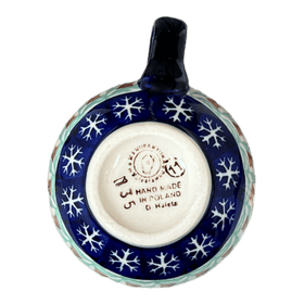 Polish Pottery Small Belly Mug (Starry Wreath) | K067T-PZG Additional Image at PolishPotteryOutlet.com