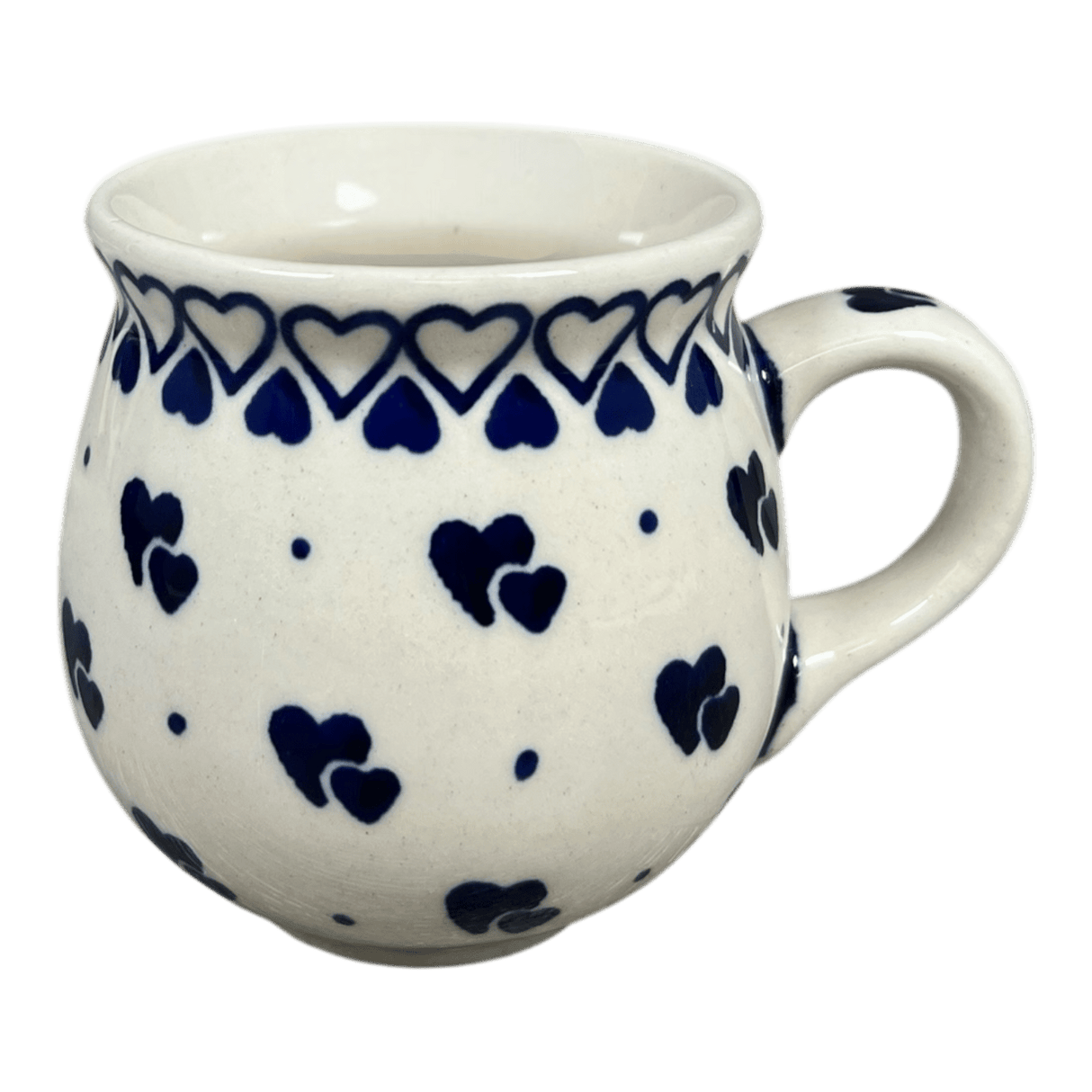 Mug, Belly Mug, Small, 7 oz in "Heart-2-Heart" by Manufaktura | K067T-SE