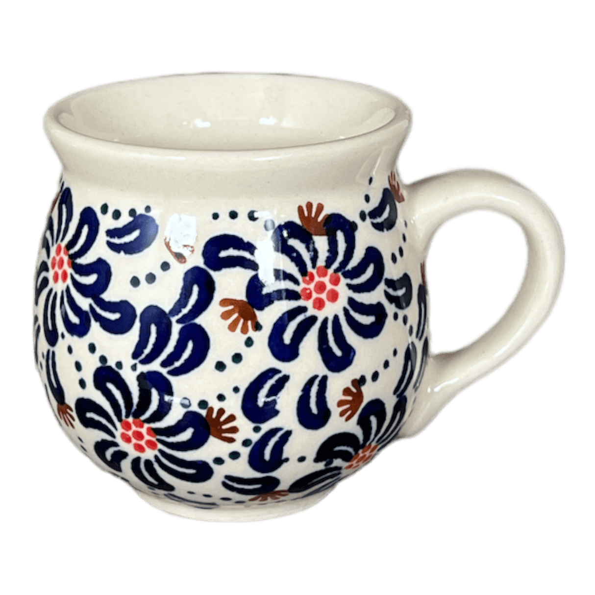 Mug, Belly Mug, Small, 7 oz in "Floral Fireworks" by Manufaktura | K067U-BSAS