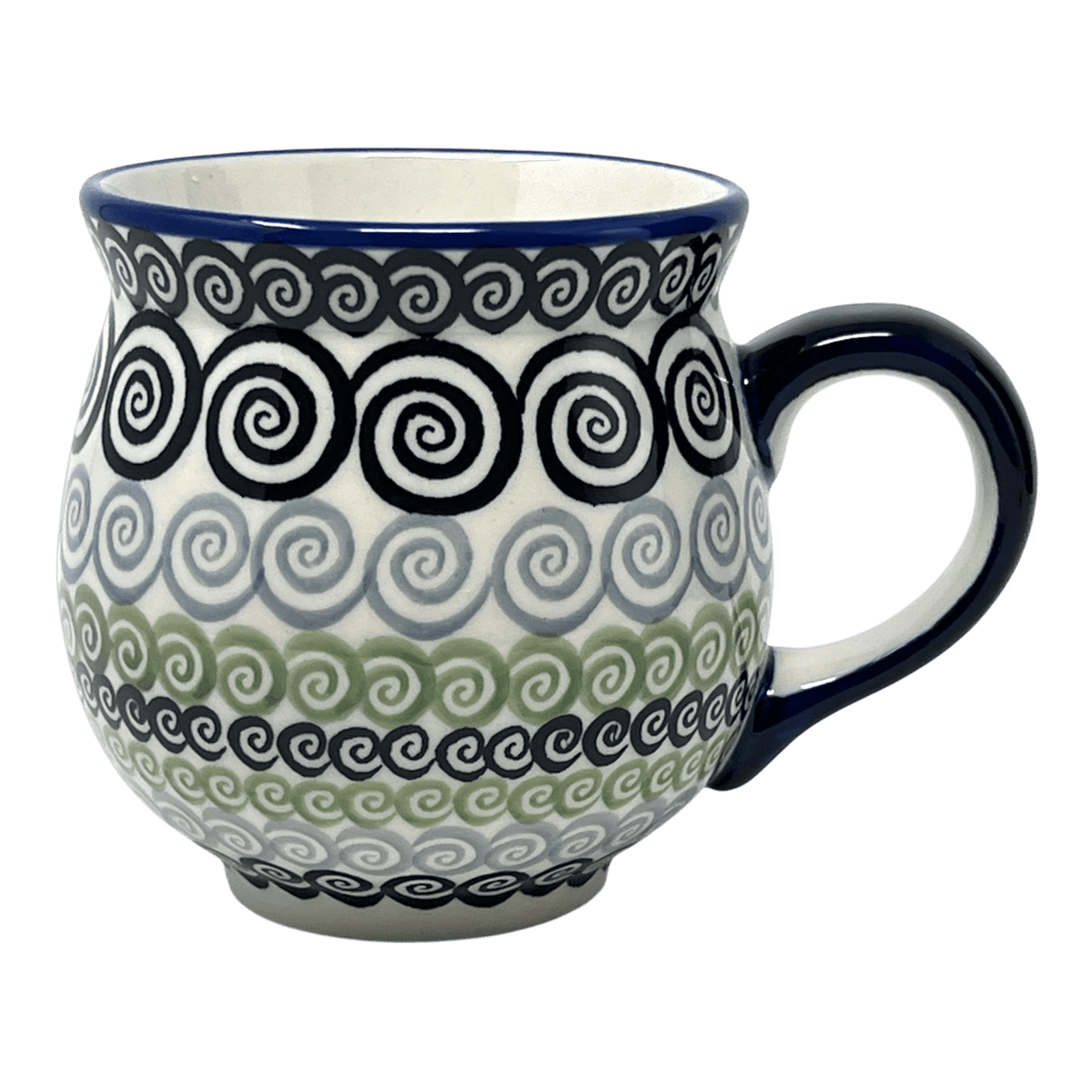 Mug, Belly Mug, 16 oz Large in "Hypnotic Whirlpool" by Manufaktura | K068M-CGZC