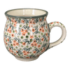 Polish Pottery Large Belly Mug (Peach Blossoms) | K068S-AS46 at PolishPotteryOutlet.com