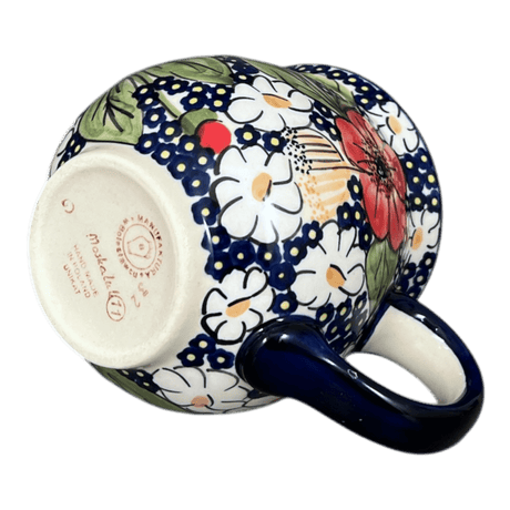 Mug, Belly Mug, 16oz Large in "Poppies & Posies" by Manufaktura | K068S-IM02