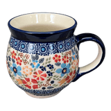 Mug, Belly Mug, 16 oz Large in "Festive Flowers" by Manufaktura | K068S-IZ16