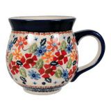 Mug, Belly Mug, 16oz Large in "Brilliant Bouquet" by Manufaktura | K068S-J113