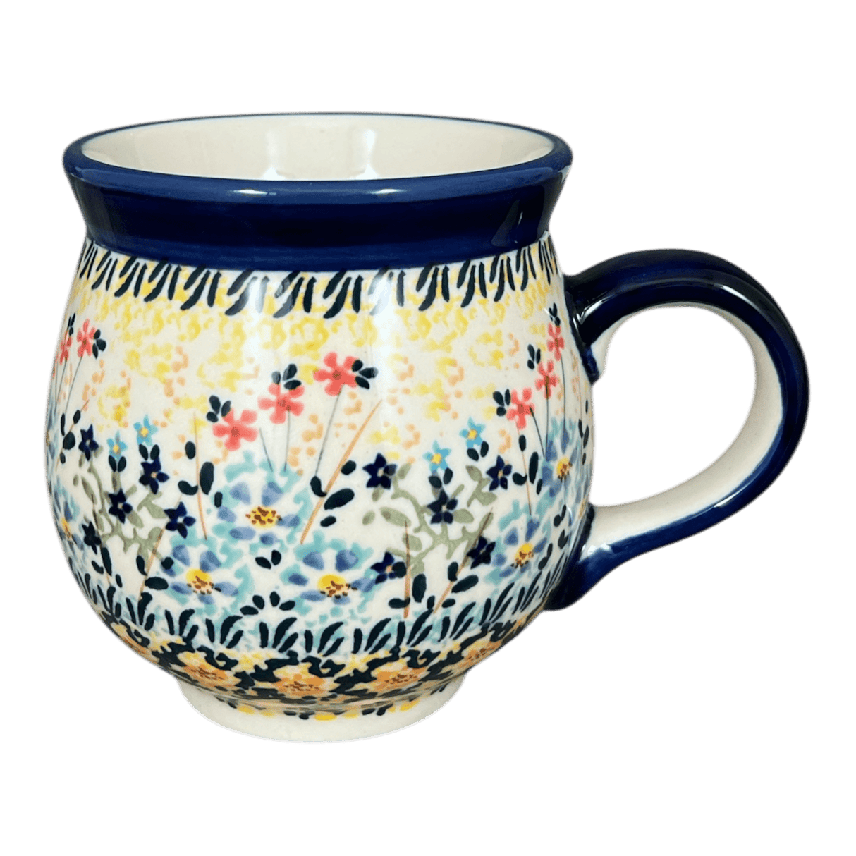 Mug, Belly Mug, 16oz Large in "Sunny Bouquet" by Manufaktura | K068S-JZ40