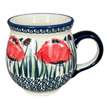 Mug, Belly Mug, 16oz Large in "Poppy Paradise" by Manufaktura | K068S-PD01