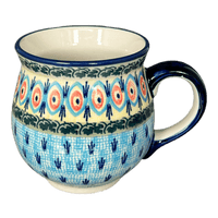A picture of a Polish Pottery Large Belly Mug (Providence) K068S-WKON as shown at PolishPotteryOutlet.com/products/large-belly-mug-providence-k068s-wkon