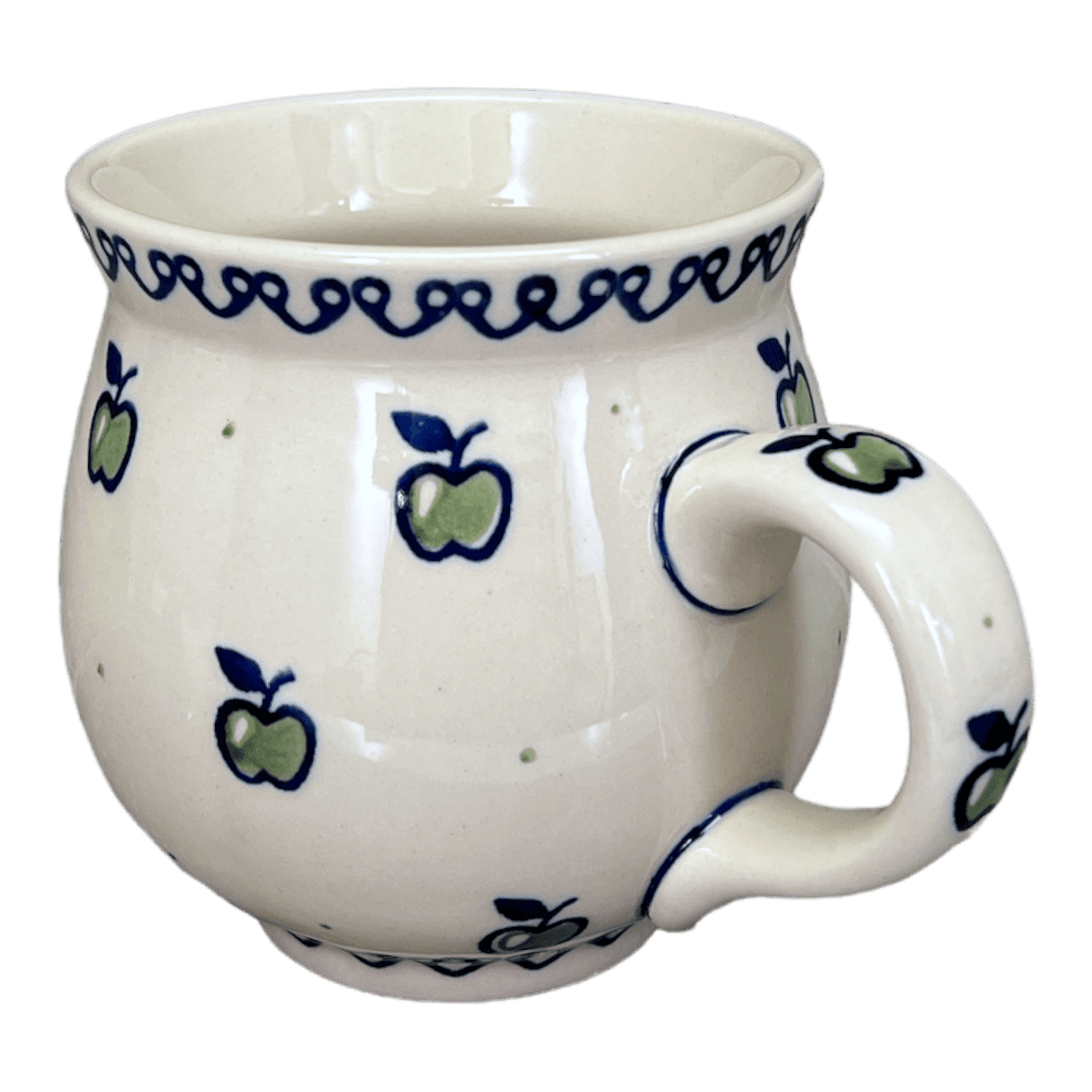 Mug, Belly Mug, 16 oz Large in "Green Apple" by Manufaktura | K068T-15