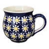 Polish Pottery Mug, Belly Mug, 16oz Large in "Mornin' Daisy" by Manufaktura | K068T-AM at PolishPotteryOutlet.com