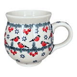 Mug, Belly Mug, 16oz Large in "Red Bird" by Manufaktura | K068T-GILE