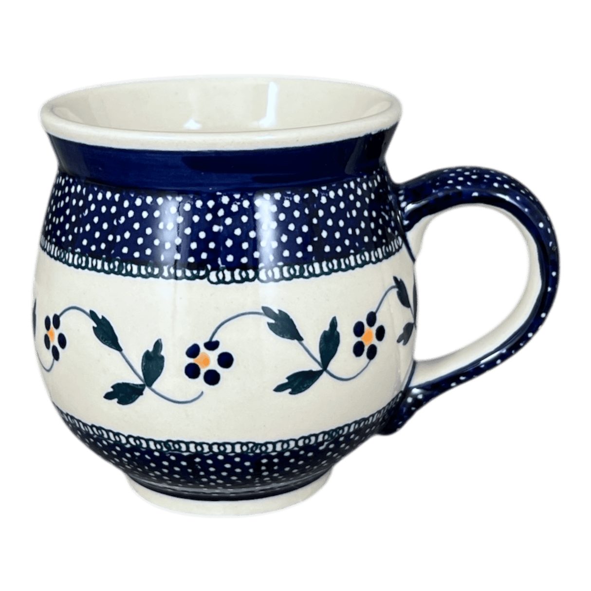 Mug, Belly Mug, 16oz Large in "Morning Glory" by Manufaktura | K068T-GI